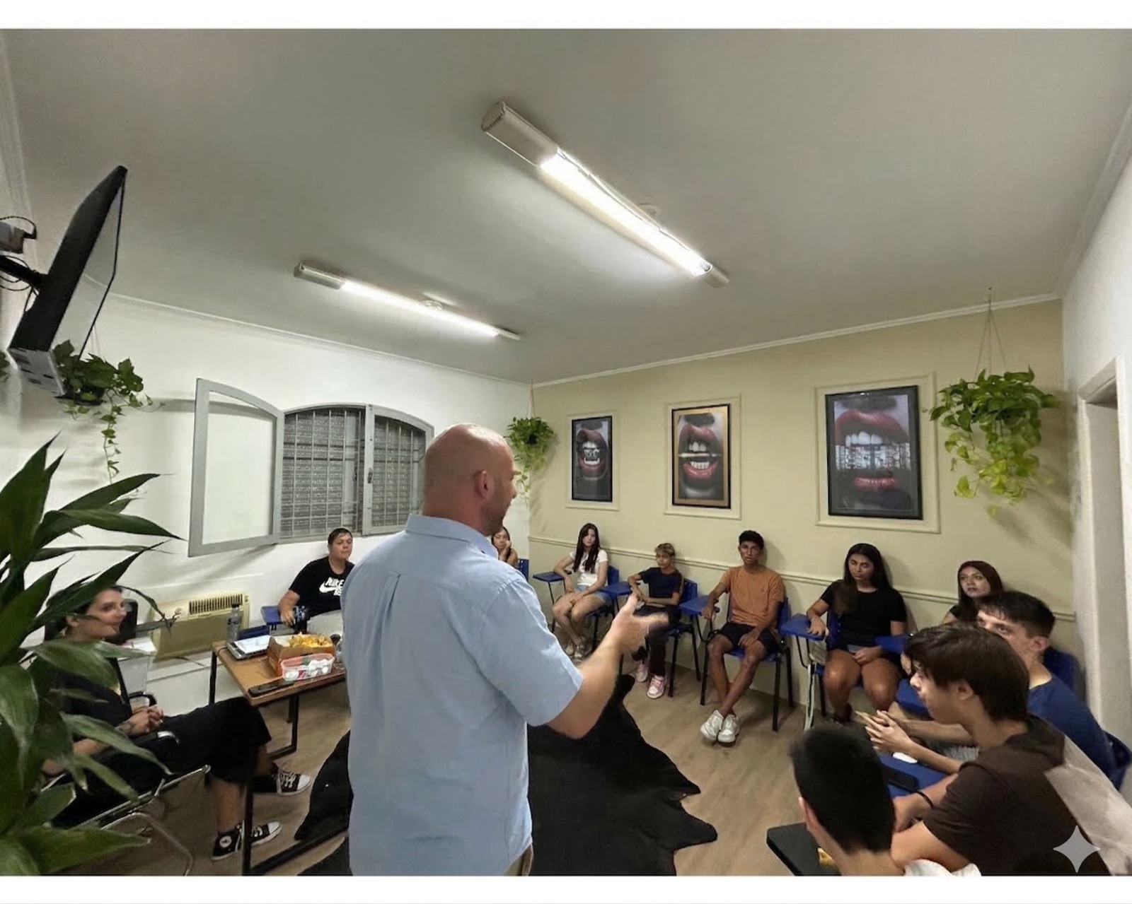 Aula prática em grupo